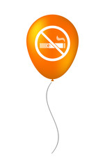 Isolated balloon with  an e-cigarette  in a not allowed signal