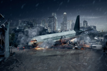  Plane crash, crashed airplane, air accident