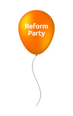 Isolated balloon with  the text Reform Party