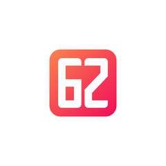 Initial letter GZ, rounded letter square logo, modern gradient red color	
 
