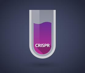 Chemical test tube with  the clustered regularly interspaced short palindromic repeats acromym CRISPR