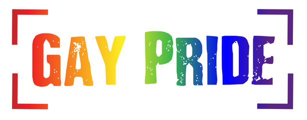 Gay Pride, rubber, stamp - LGBT