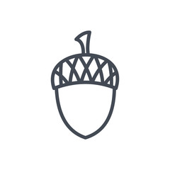 Thanksgiving day holiday colored icon acorn © Maxchered