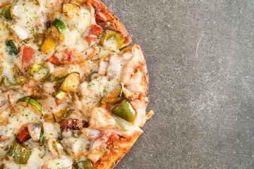 vegetarian pizza on table