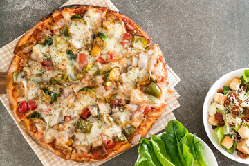 vegetarian pizza on table