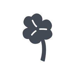Patricks Day holiday silhouette icon shamrock