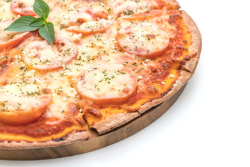 tomatoes pizza isolated on white background
