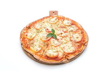 tomatoes pizza isolated on white background