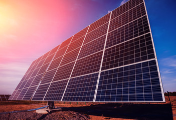 Solar energy panels. Power station. Energy