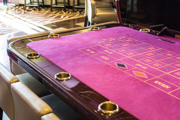 roulette table at a casino
