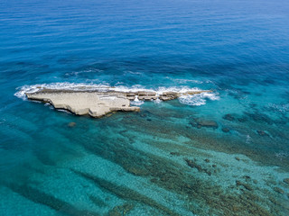 Baia di Sant' Irene a Briatico, Calabria, Italia. Scoglio della Galera