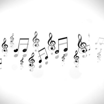 Music Notes Black aND wHITE Background