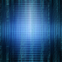 binary code and lights