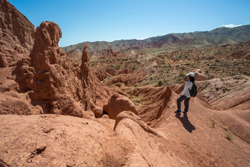 Tourist in the canyon