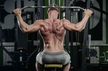 young man train in gym healthcare lifestyle sexy caucasian man