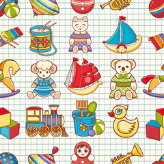 Child toy seamless pattern. Design element