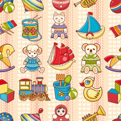 Child toy seamless pattern. Design element