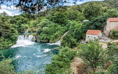 Krka waterfalls, croatian national park