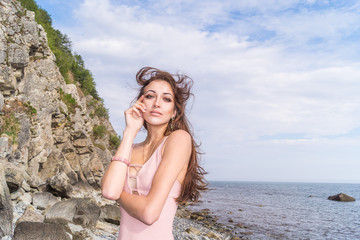 Beautiful, slender girl in bikini