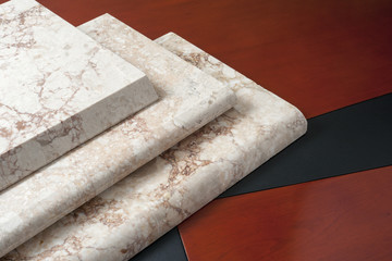 marble plates with variety of edge finishing