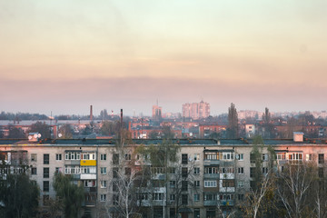 Naklejka premium Piękna lato panorama stary miasteczko