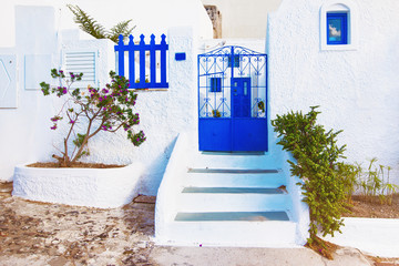 Fototapeta premium Santorini island, Greece. Picturesque old traditional architecture.