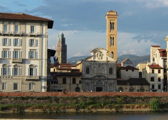 Fototapeta na wymiar Italy, Tuscany: Ognissanti Church in Florence.