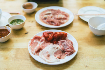meat , rawfood for Shabu and Sukiyaki