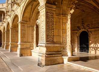 Cloisters of the Jeronimos Monastery in Lisbon, Portugal