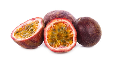 Passion fruit isolated on white background