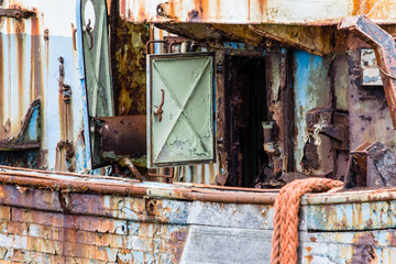 Camaret boat cemetery in Brittany