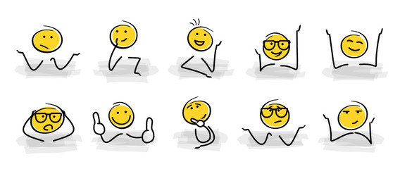 Fototapeta premium Stick Figures - Business Situations