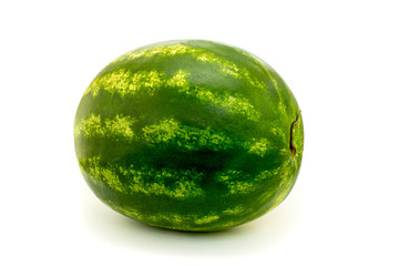 Ripe watermelon on white background