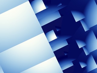 Blue modern abstract fractal art. Neat background illustration with geometric shapes. Creative graphic template, business or office style. For projects, layouts, designs, programs, flyers, book covers