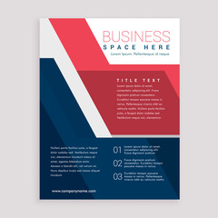 red and blue geometric brochure design template cover design annual report