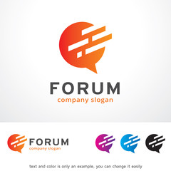 Obraz premium Forum Logo Template Design Vector, Emblem, Design Concept, Creative Symbol, Icon