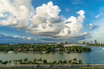 View of the Miami from a cruise liner