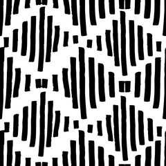 Hand drawing seamless pattern. Black and white ornament. Vector illustration eps 10.