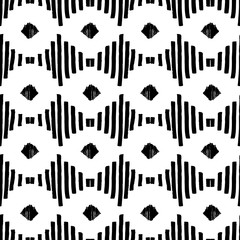 Original tribal seamless pattern. Black and white ornament. Vector illustration eps 10.