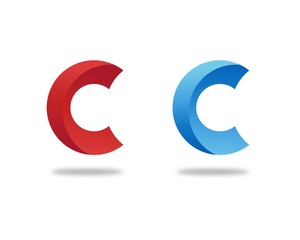 Fototapeta premium Gradient Letter C