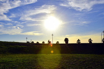 Reflet De Soleil En Vélo
