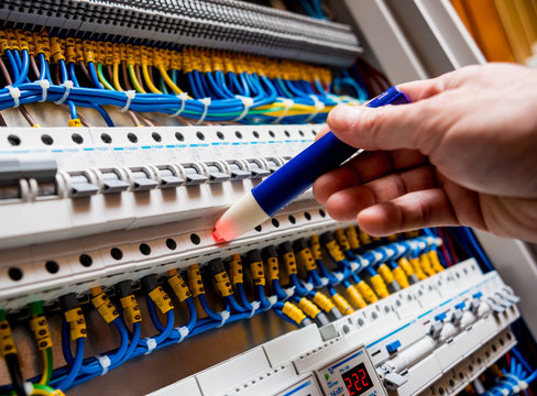 Checking Voltage In Switchboard With A Detector