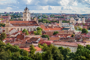 Fototapeta na wymiar Skyline of Vilnius, Lithuania