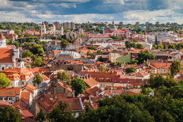 Fototapeta na wymiar Skyline of Vilnius, Lithuania