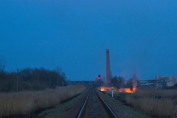 Fototapeta premium Accidents caused by the sparks of the fire