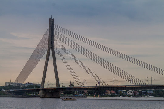Vansu bridge in Riga, Latvia