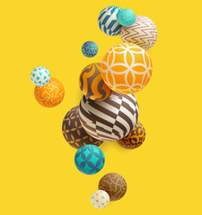 Multicolored decorative balls. Abstract vector illustration.