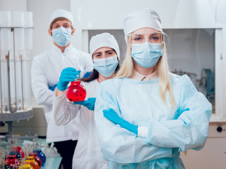 Science technician at work in the laboratory.