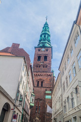 Obraz premium Tower of the former St. Nicholas Church in Copenhagen, Denmark