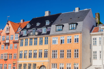 Fototapeta na wymiar Colorful houses of Nyhavn district in Copenhagen, Denmark